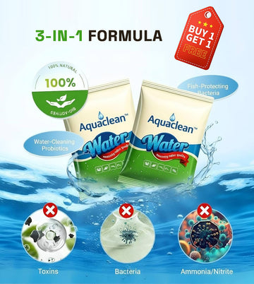Aquatic Cleaning Powder 100gm, Buy 1 Get 1 Free Aquarium Water Purifier Algae & Moss Remover Powder, Fish-Safe - Clear Water & Healthy Fish, Pond Treatment, Aquarium Cleaner-Pack of 2