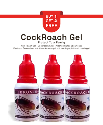 Cockroach Gel , Buy 1 Get 2 Free - Cockroach Killer | Kitchen Safe | Odourless | Fast and Convenient Pest Control Cockroach Killer Gel for Home | Repellent Gel ultimate cockroach killer Guaranteed effect Powerful herbal (PACK OF -3 )