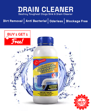 Buy 1 Get 1 Free Pipe Dredging Agent Pipe Block Remover Instant Action/Drain Cleaner Powder, Powerful Sink and Drain Cleaner,Powder Agent for Kitchen Toilet Pipe Dredging pack of 2