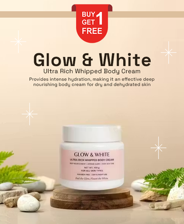 GLOW & WHITE Body Cream Buy 1 Get 1 Free Intensive Brightening Body Cream with Vitamin C and Moisture Lock Technology || PACK OF 2